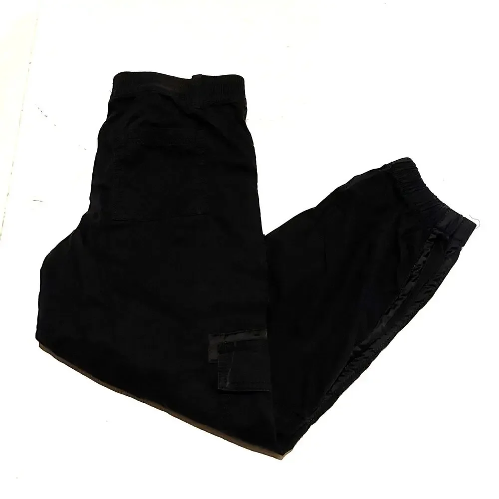 SO Black Cotton Drawstring Jogger Pants Size XL Girls Youth Casual